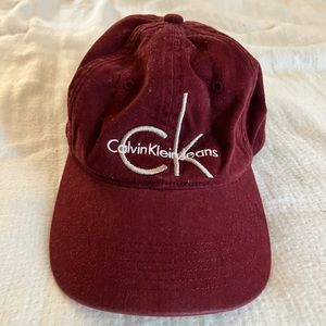 Calvin Klein burgundy hat